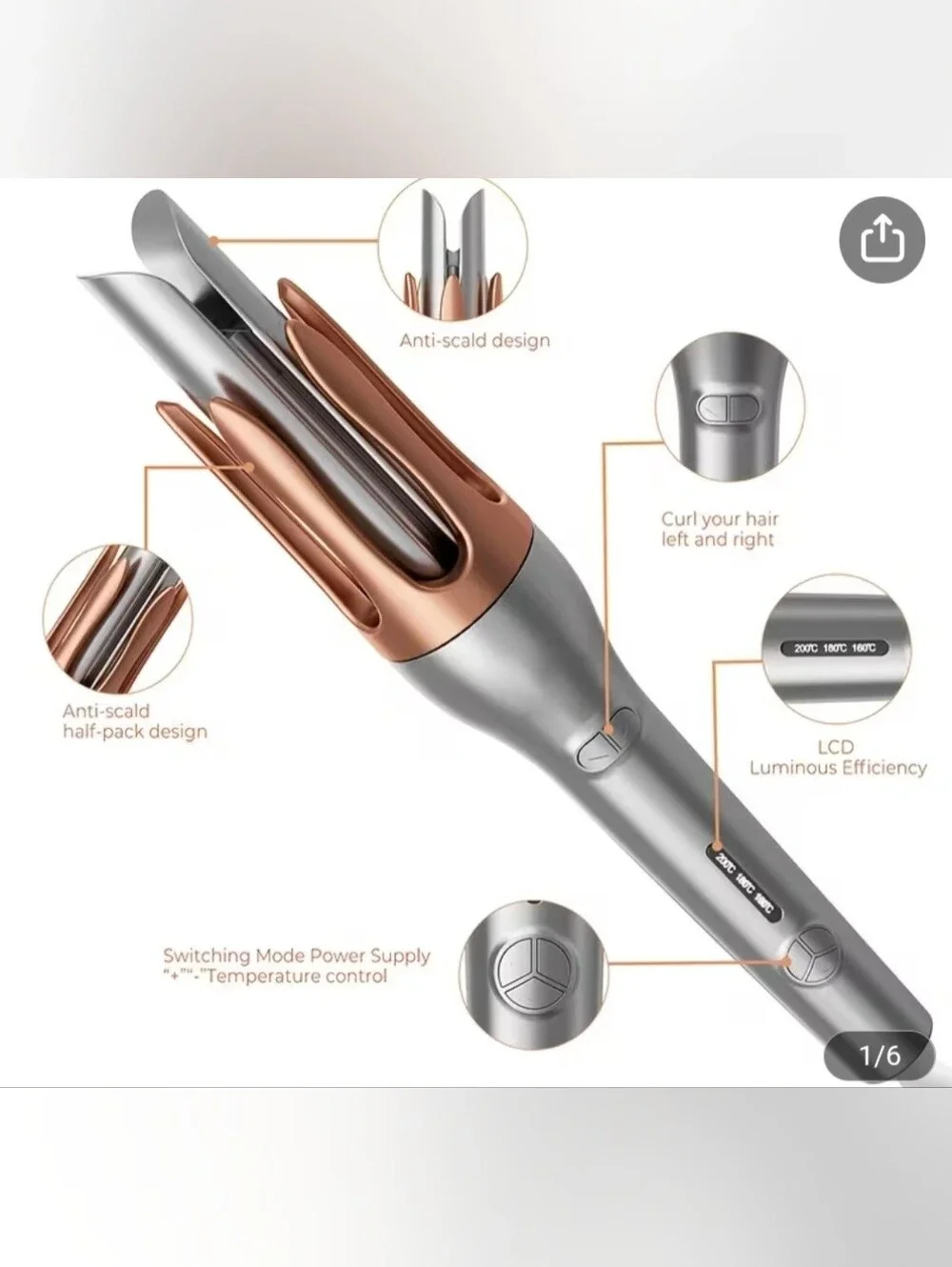 Curling Wand – Women’s Hair Styling Tool It-Curl One-Touch Instant Curler